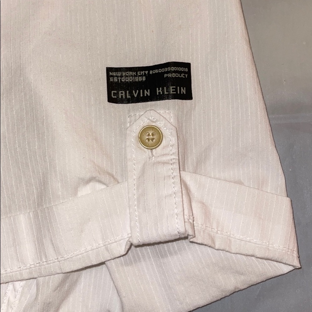 Calvin Klein Men's White Buttondown Casual Shirt L - Picture 5 of 7